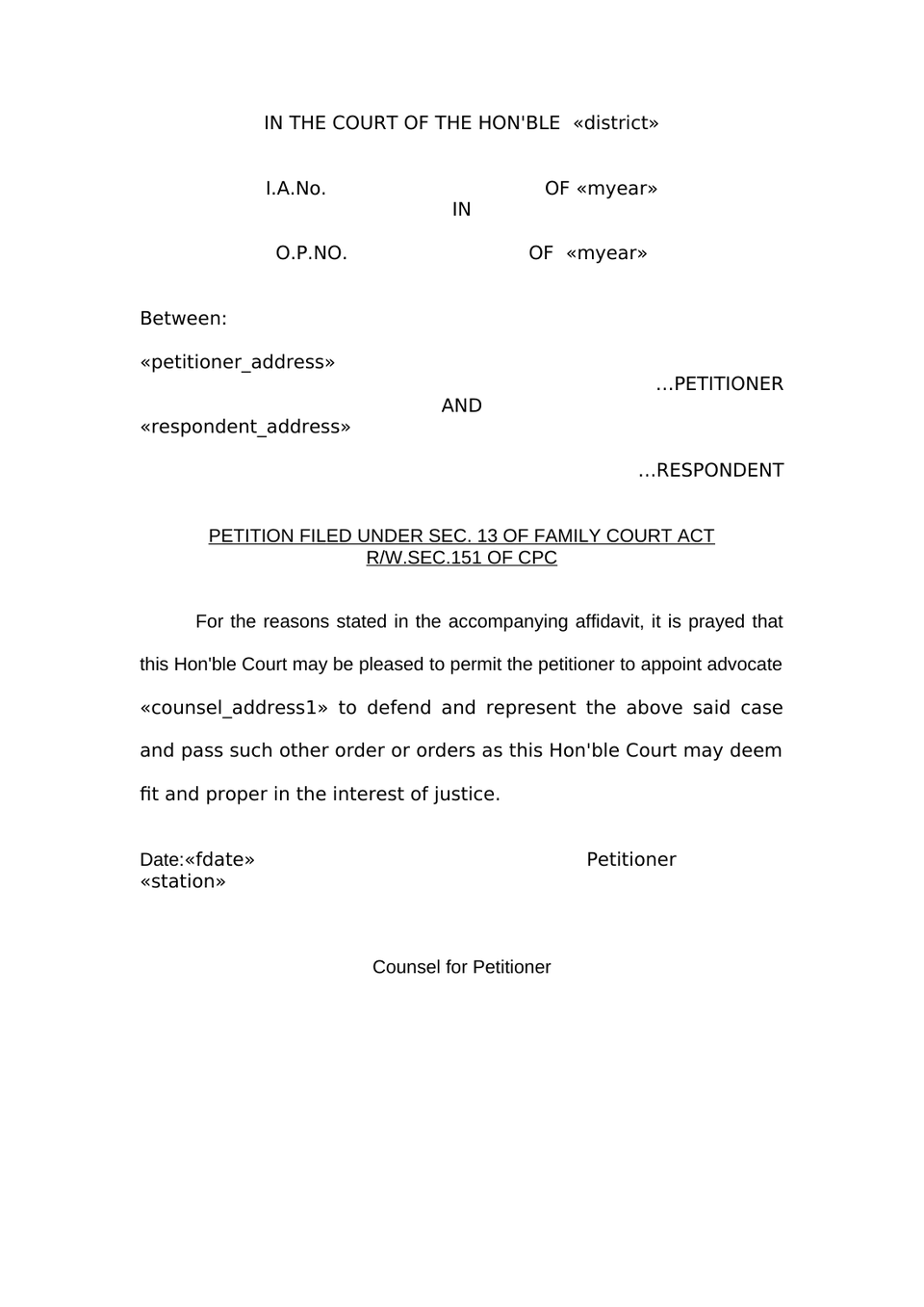 Advocate Appointment Petition In Family Court preview page 3