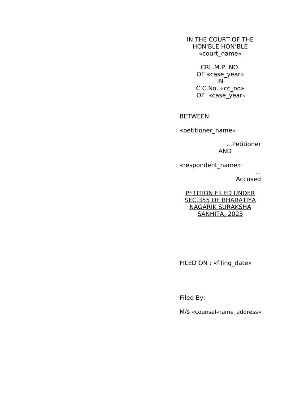 317 Crpc Or 355 Bnss Petition preview page 2