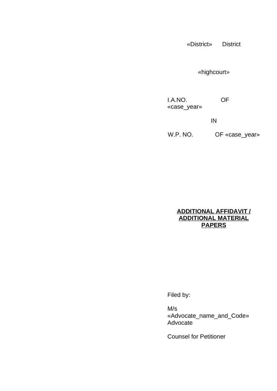 Additional Affidavit Additional Material Papers  For High Court preview page 4