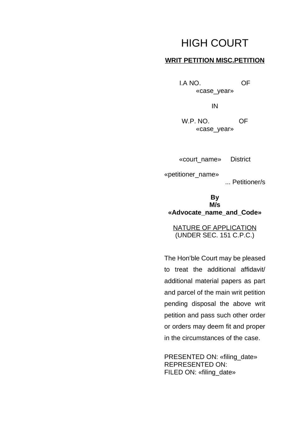 Additional Affidavit Additional Material Papers  For High Court preview page 5