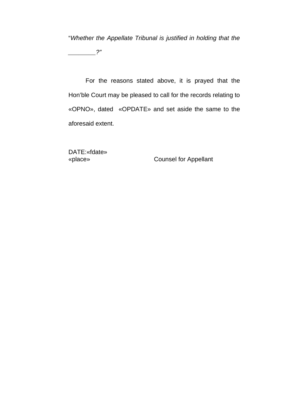 Appeal Filed Under Section 260A Of The Income Tax Act, 1961 preview page 6