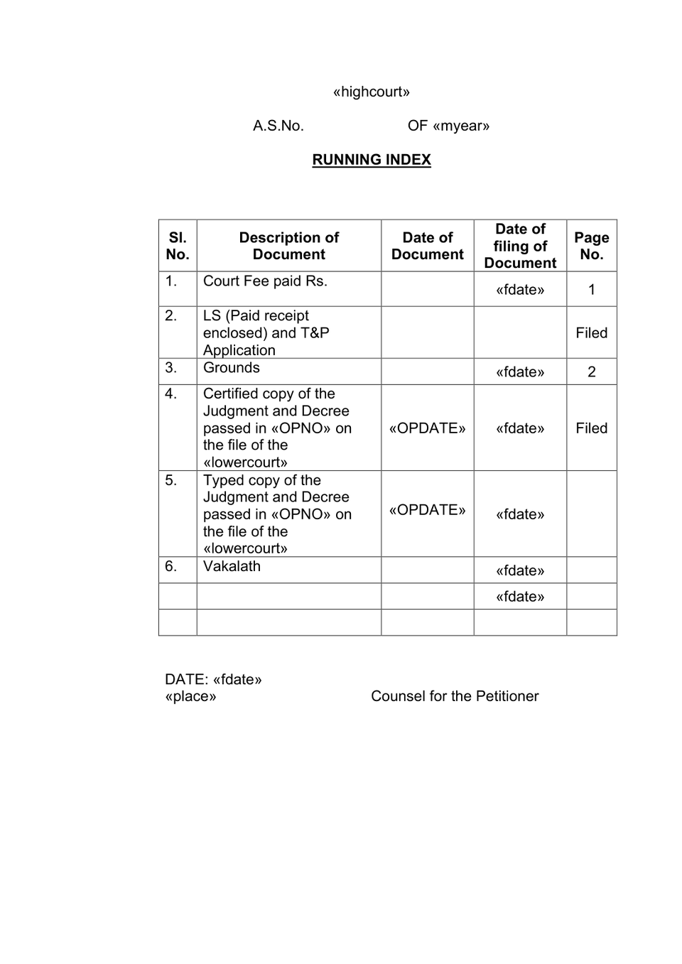 Appeal Suit petition format preview