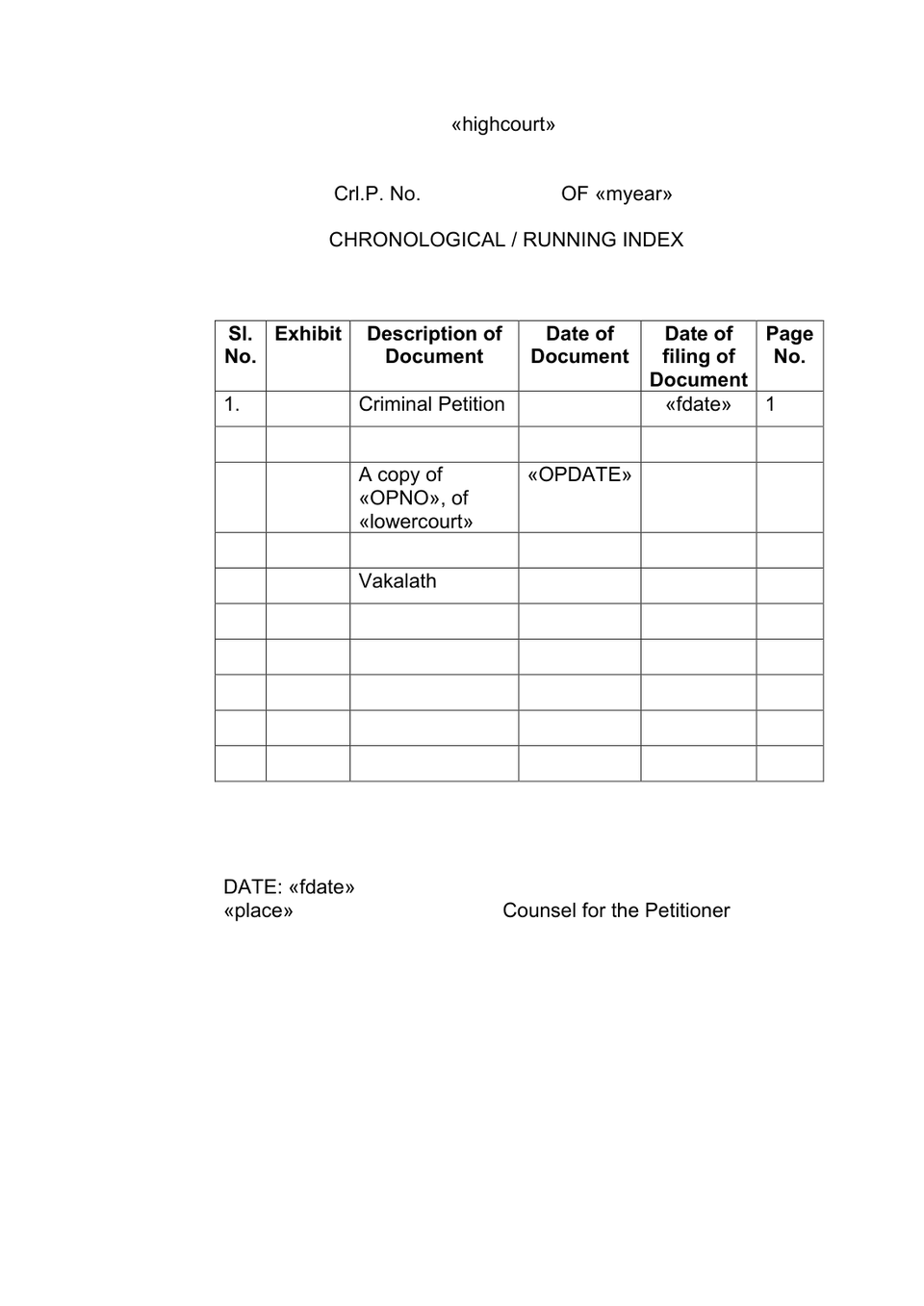Cancel Bail Petition petition format preview