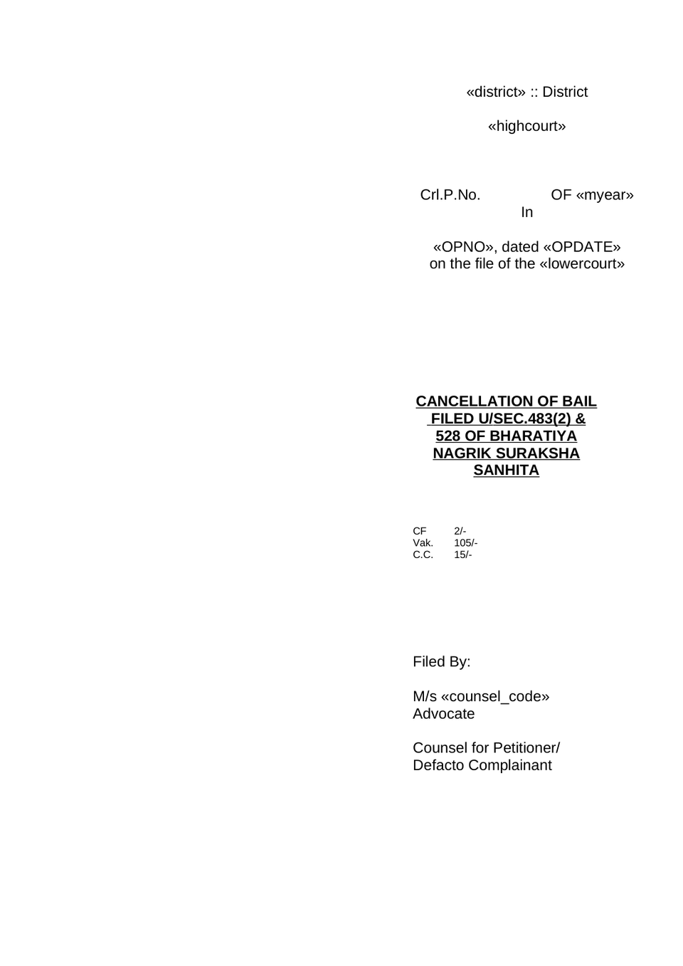 Cancel Bail Petition preview page 5