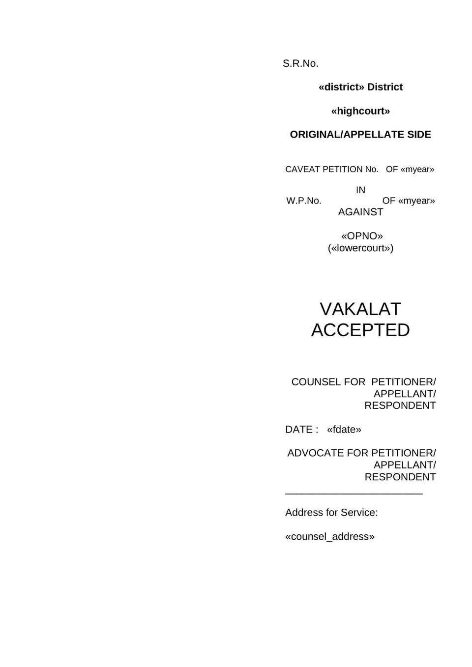 Caveat Petition preview page 8