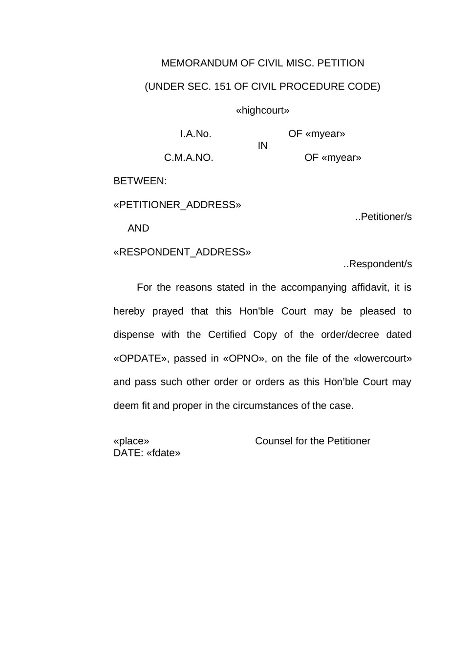 Civil Miscellaneous Appeal preview page 19
