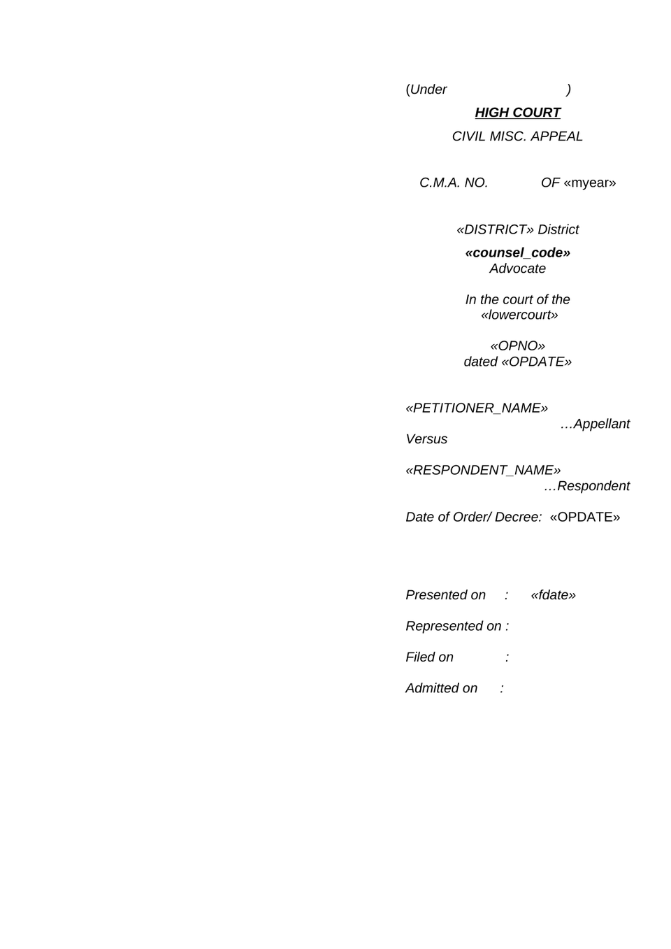 Civil Miscellaneous Appeal preview page 8