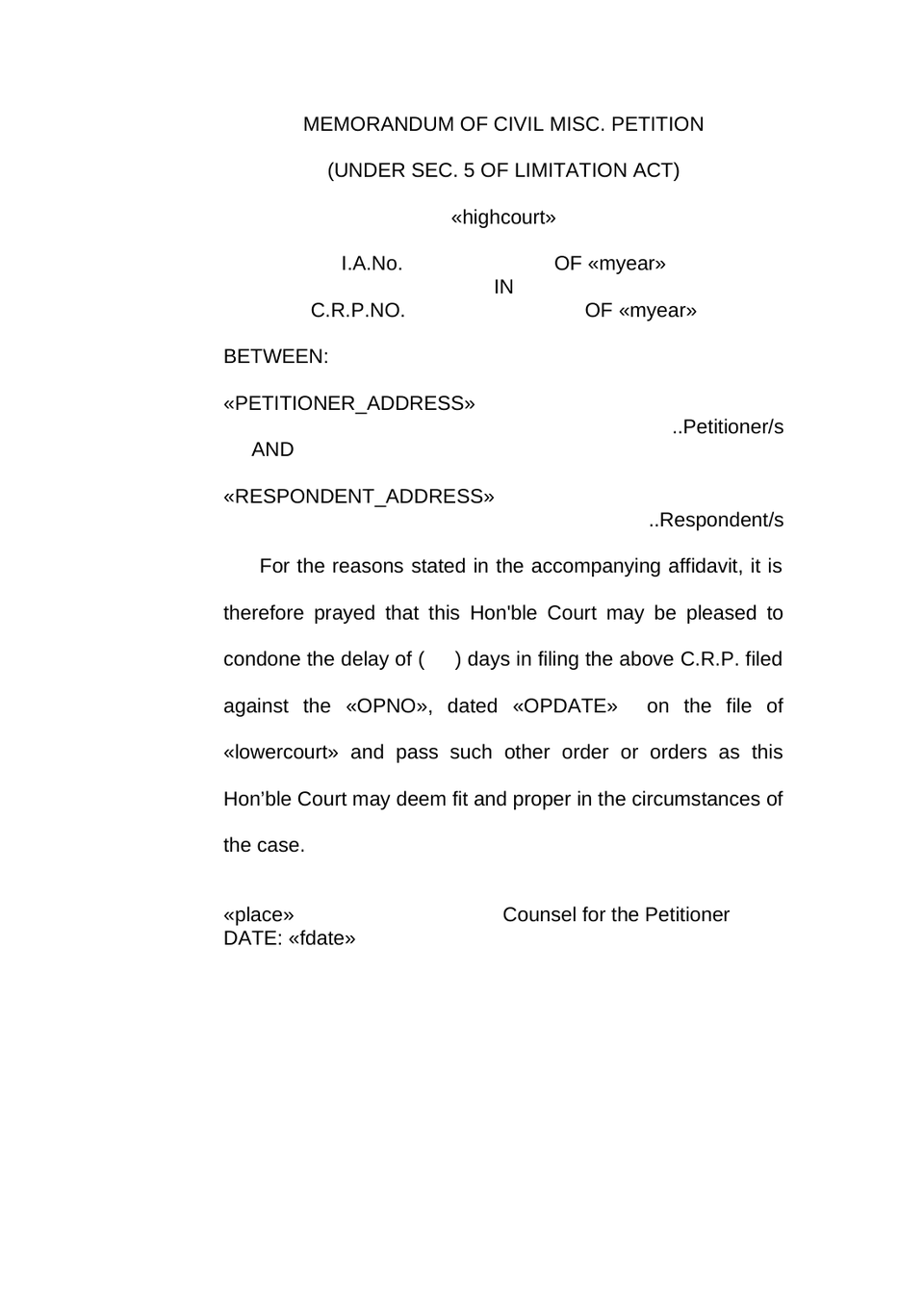 Civil Revision Petition In High Court preview page 15