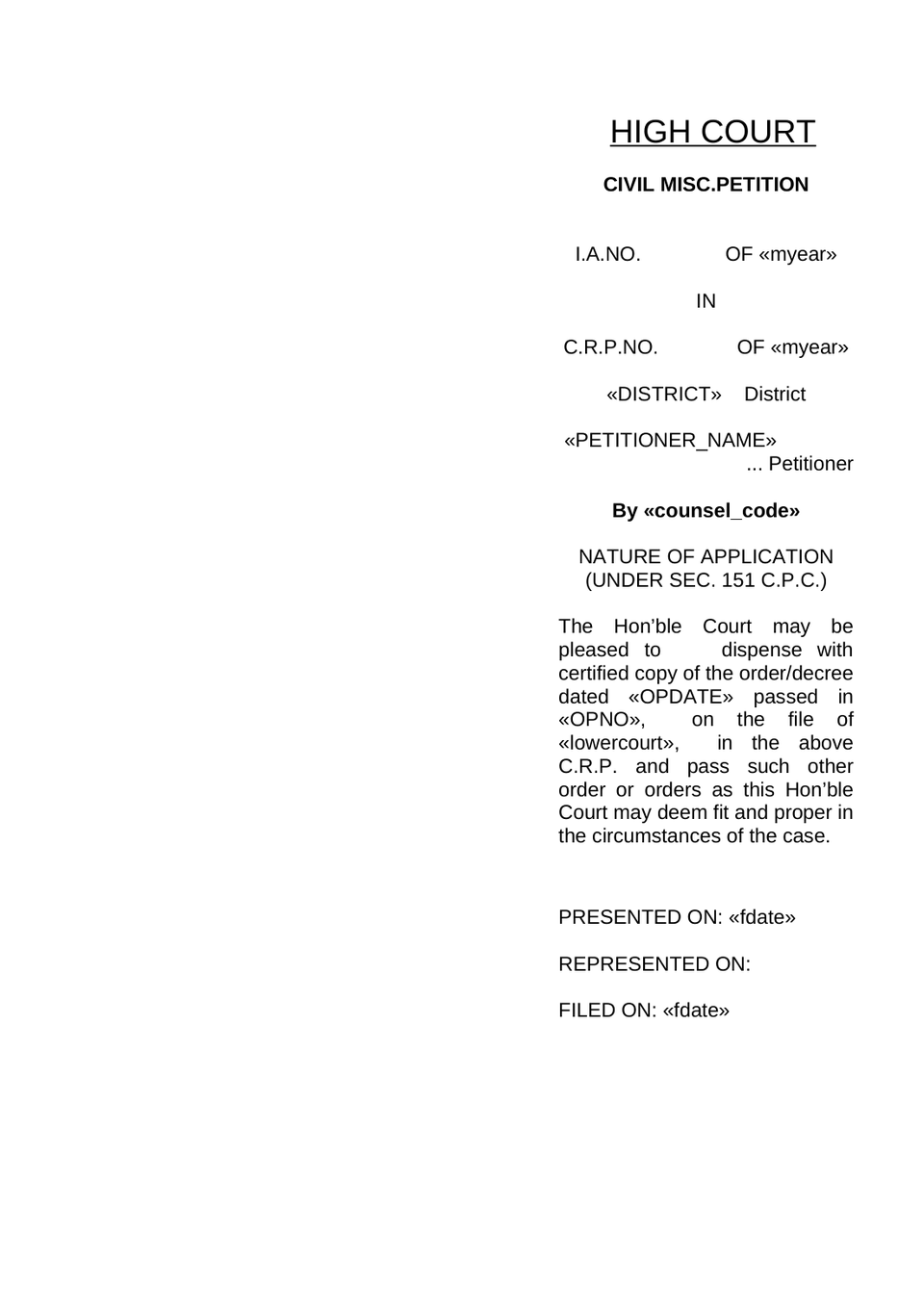 Civil Revision Petition In High Court preview page 25