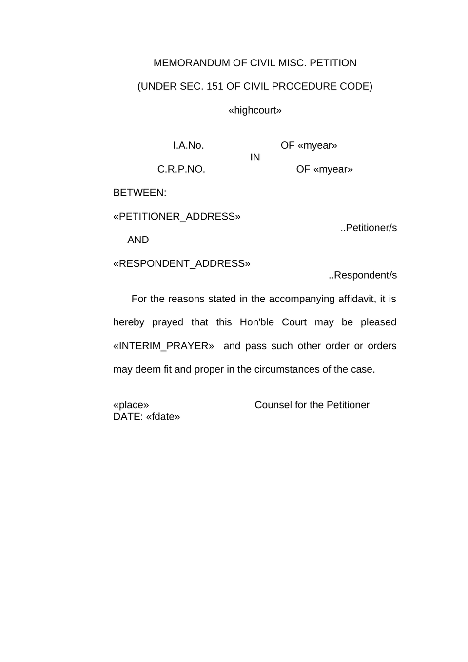 Civil Revision Petition In High Court preview page 10