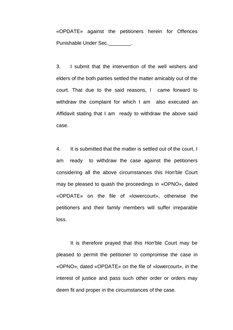Compromise Petition preview page 13