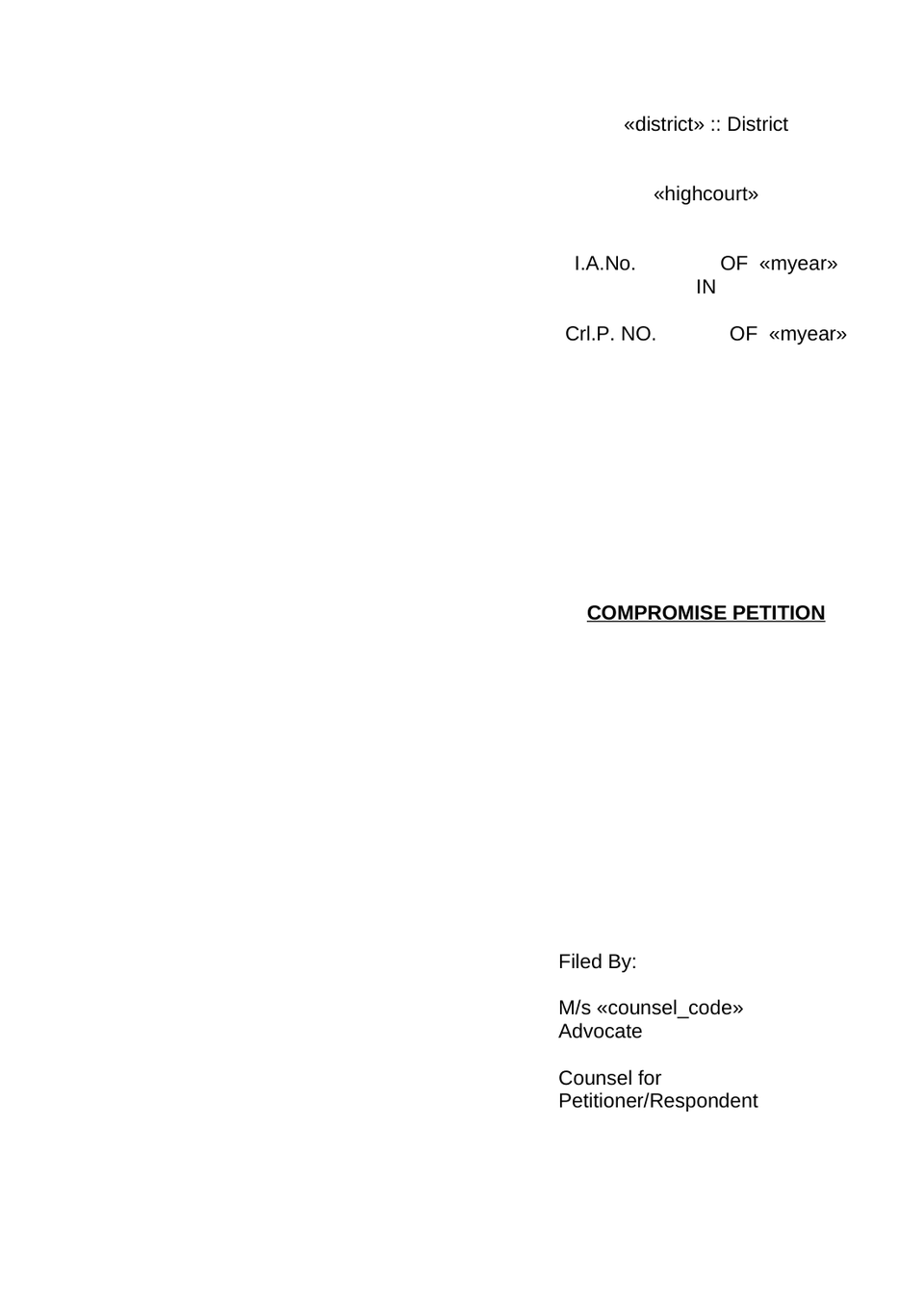 Compromise Petition preview page 3