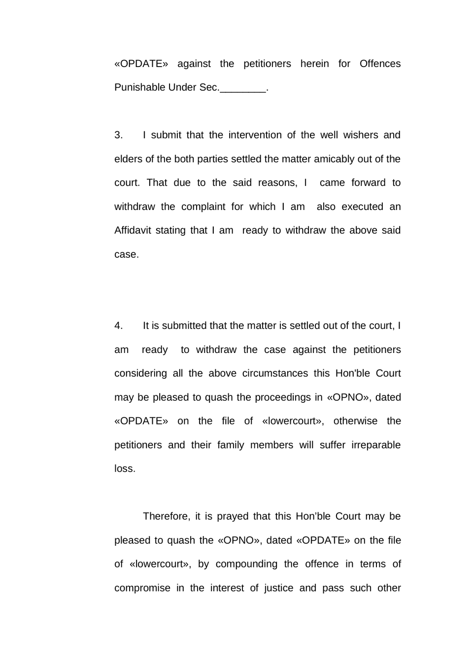Compromise Petition preview page 5