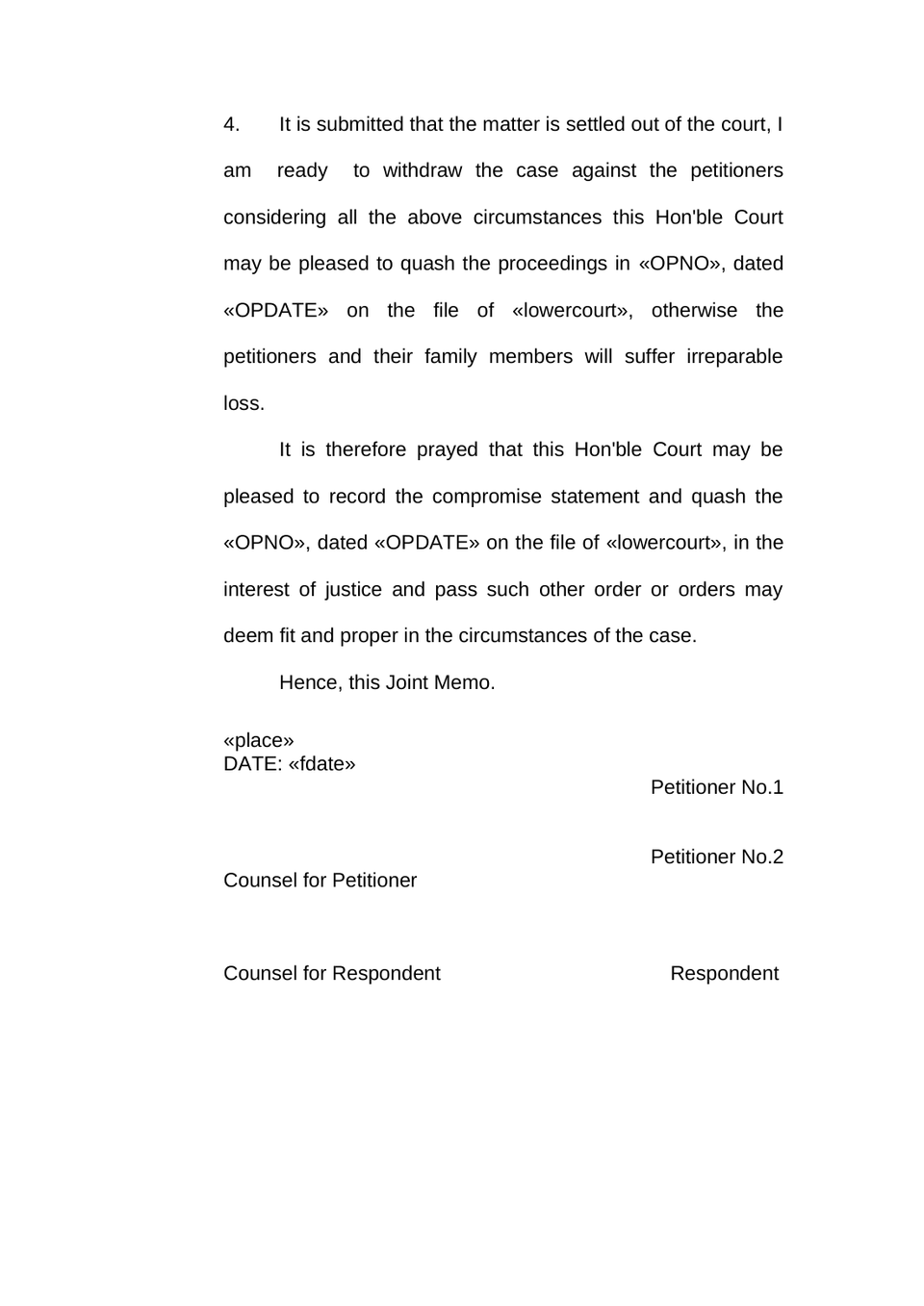 Compromise Petition preview page 8