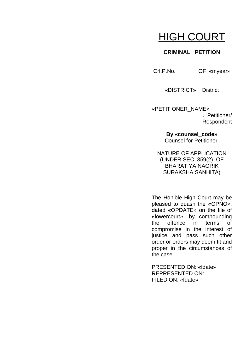 Compromise Petition preview page 9