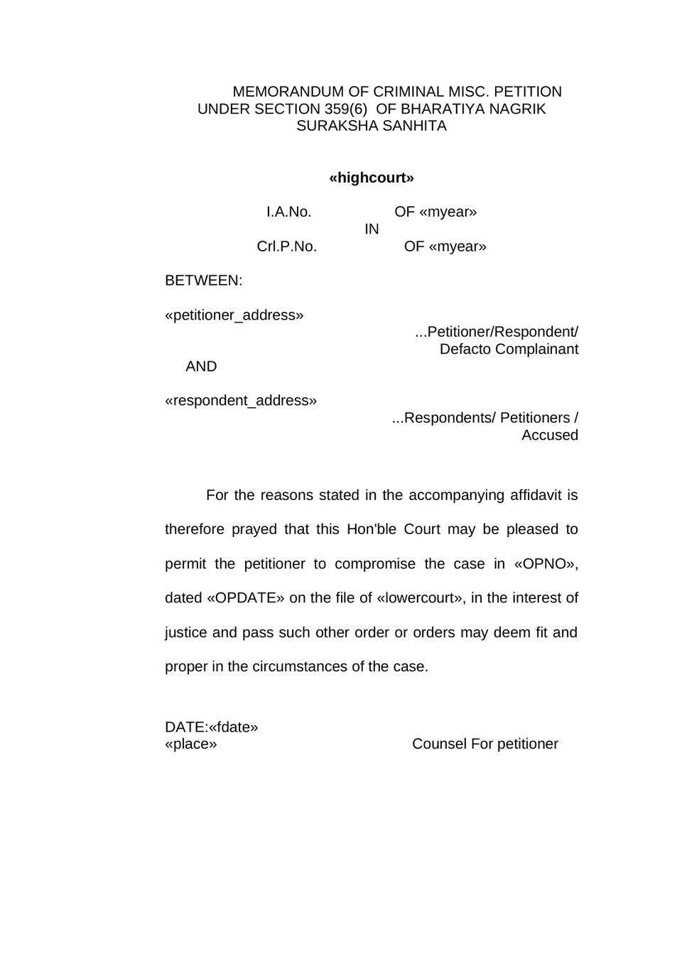 Compromise Petition preview page 10