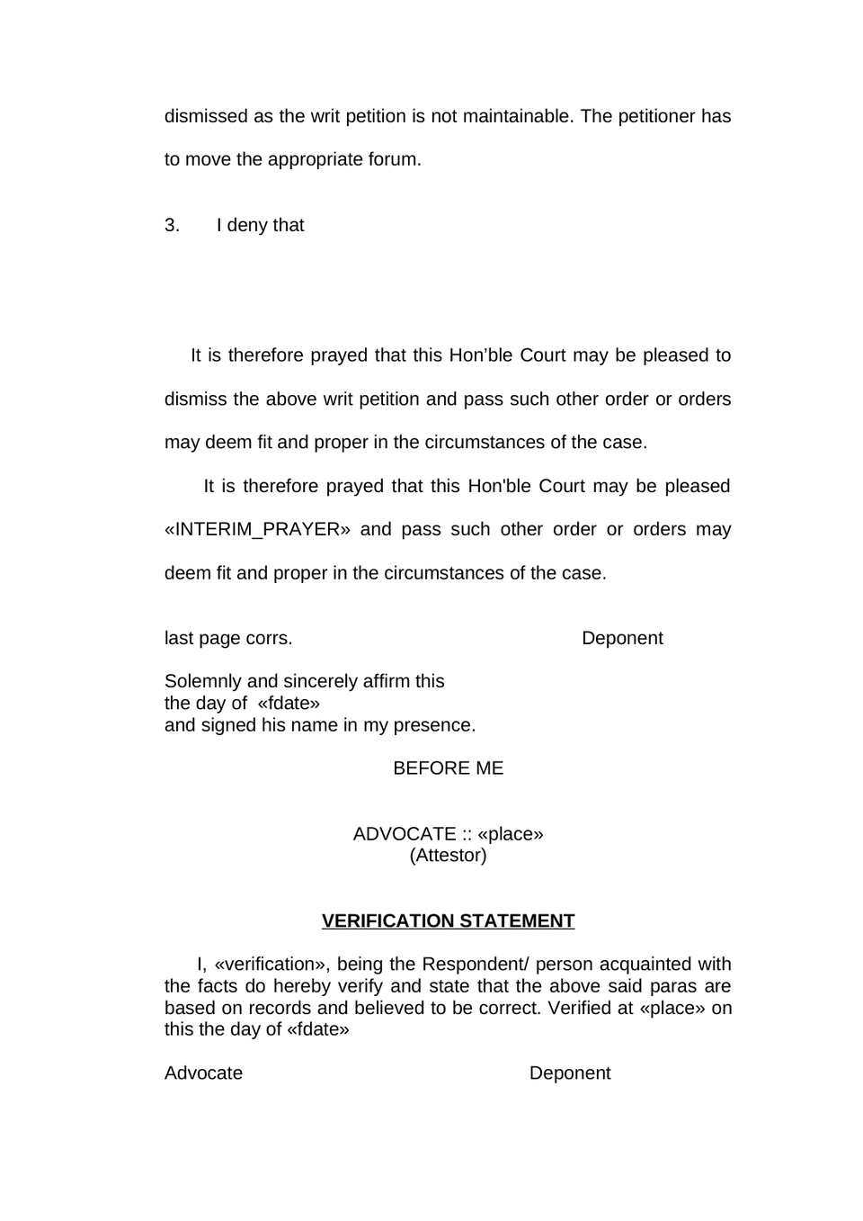Counter Petition By Respondent preview page 3