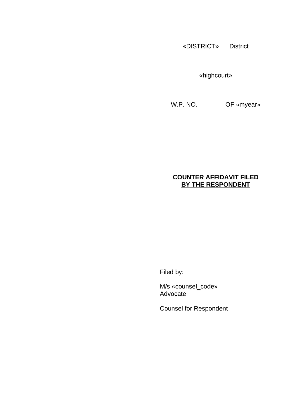 Counter Petition By Respondent preview page 4