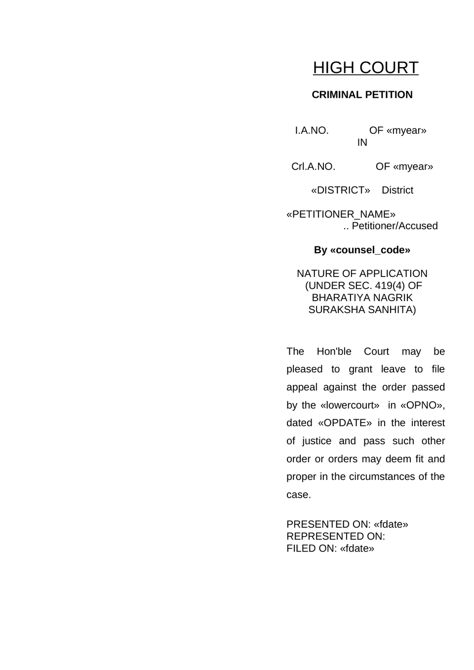 Criminal Appeal In Highcourt preview page 21