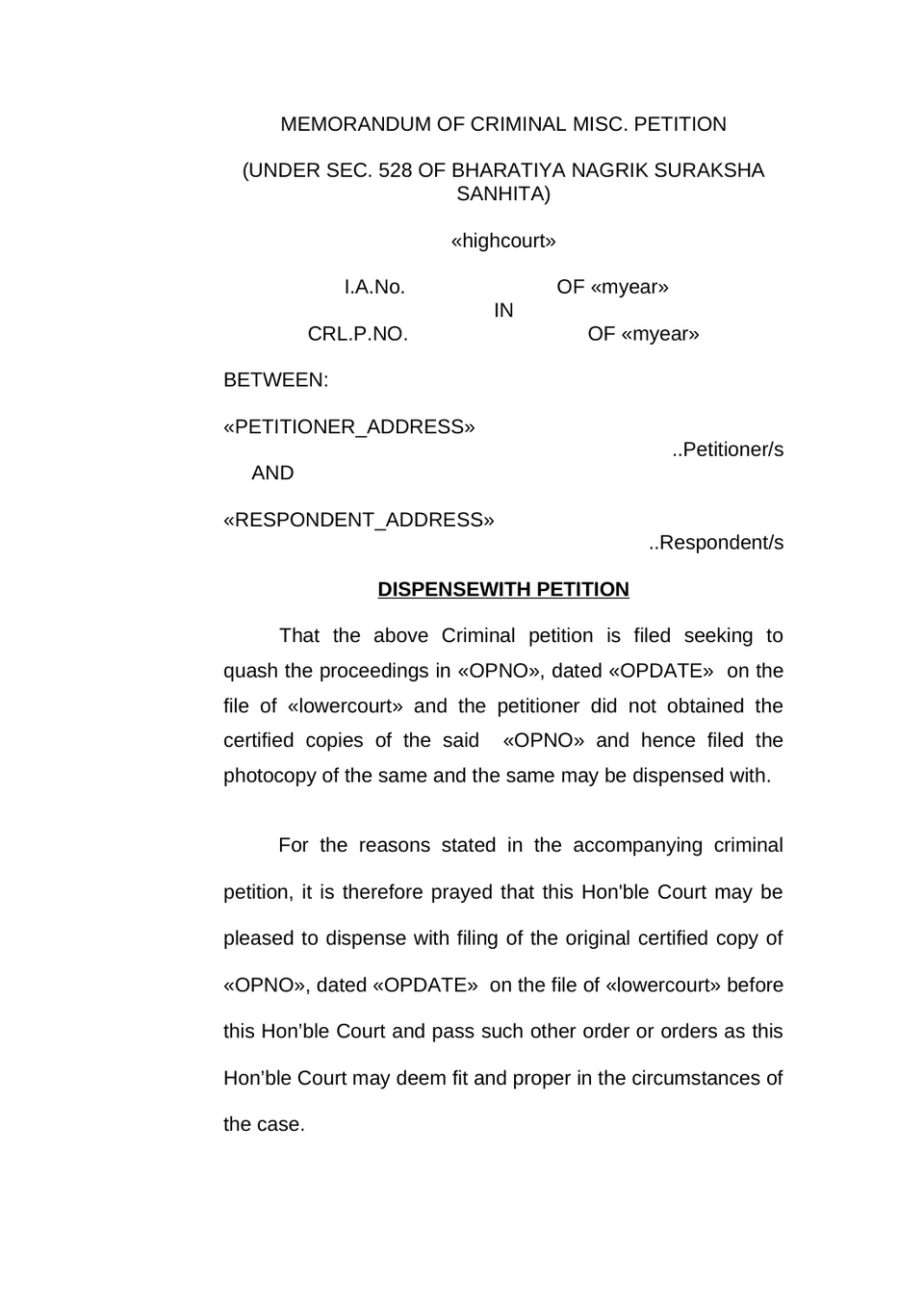 Criminal Petition Under Sec 528 Bnss To Quash Proceedings preview page 7
