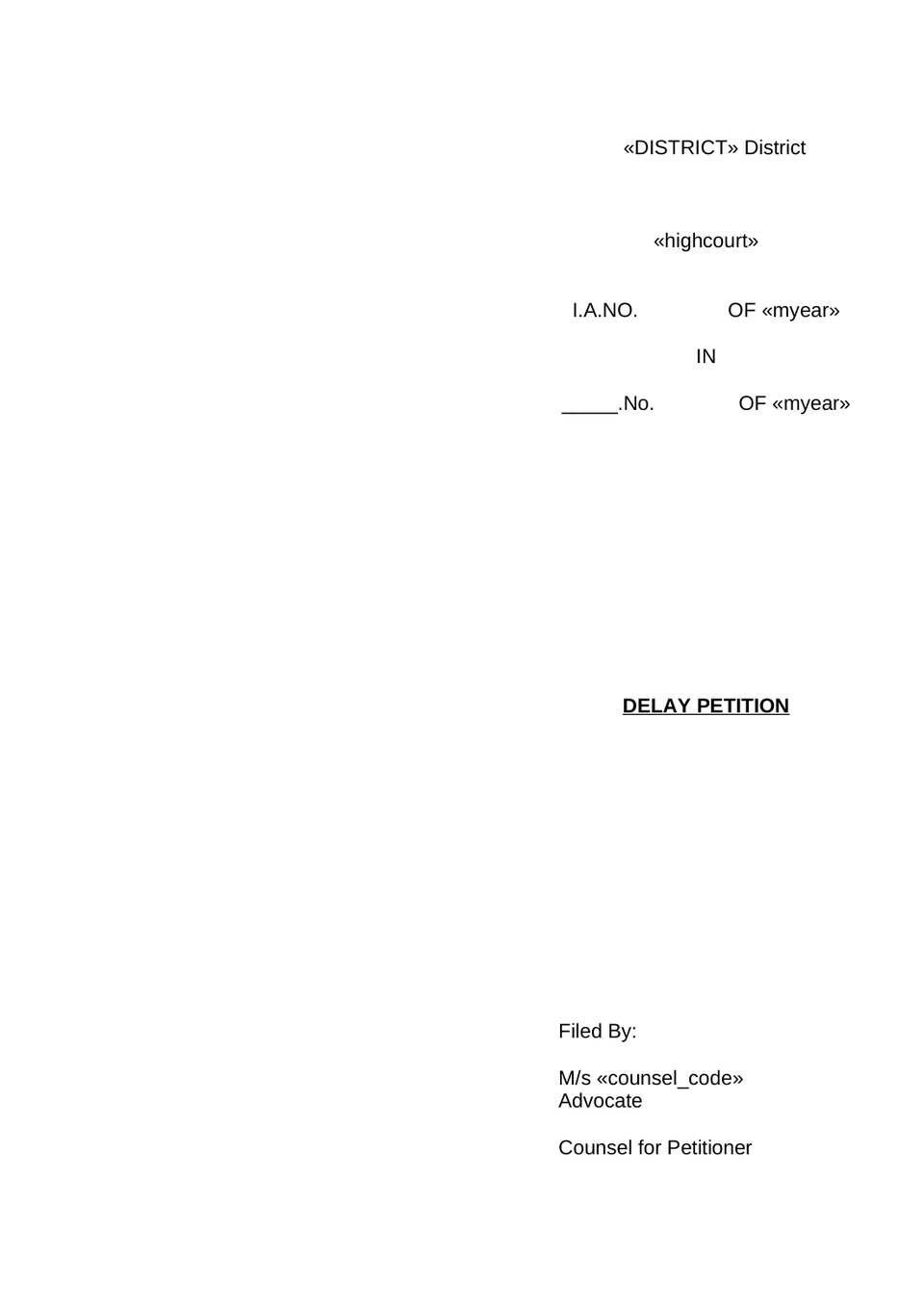 Delay Petition In High Court preview page 2