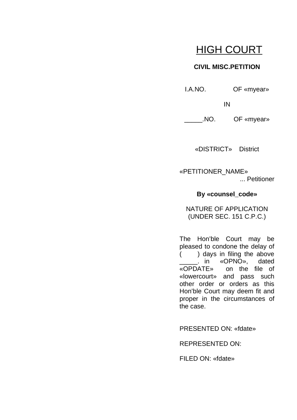 Delay Petition In High Court preview page 6