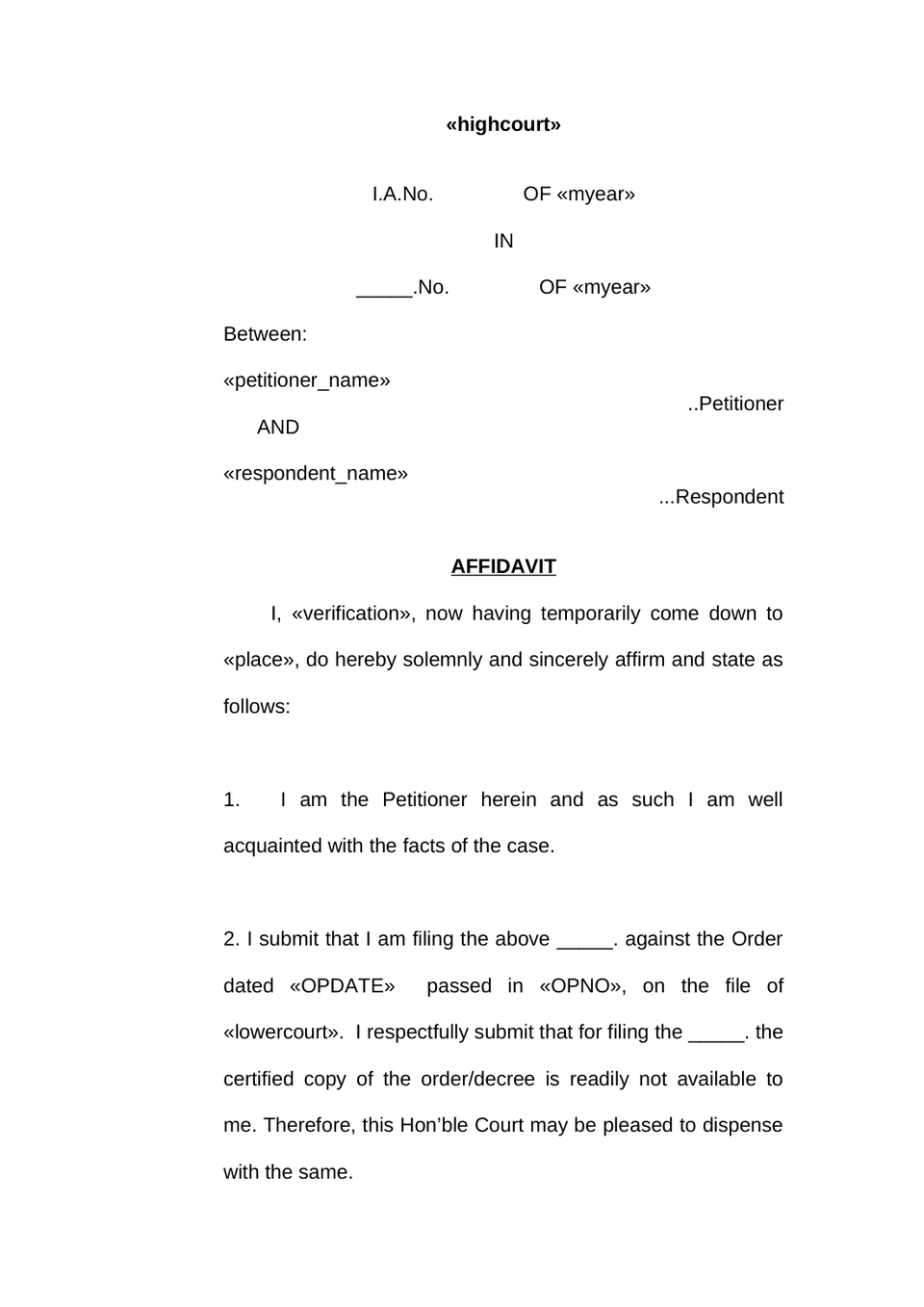 Dispense Petition For Certified Copy preview page 3