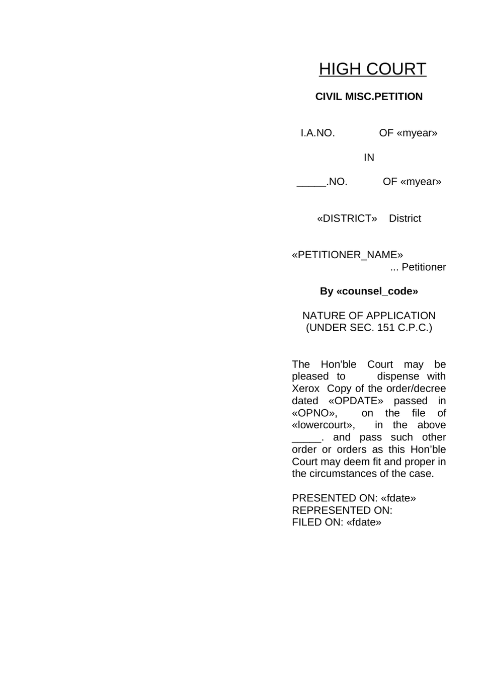 Dispense Petition For Certified Copy preview page 5