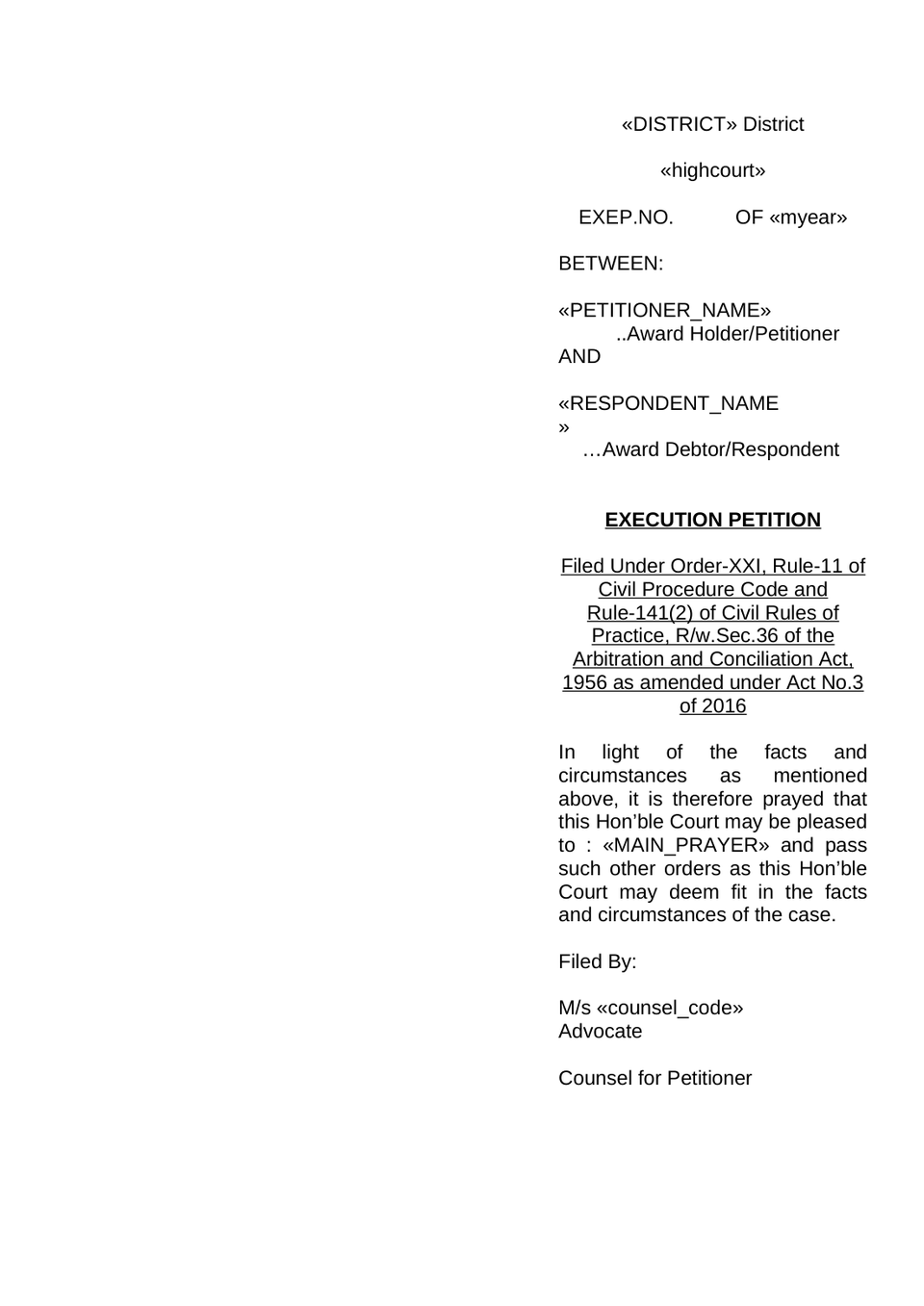 Execution Petition In High Court preview page 13