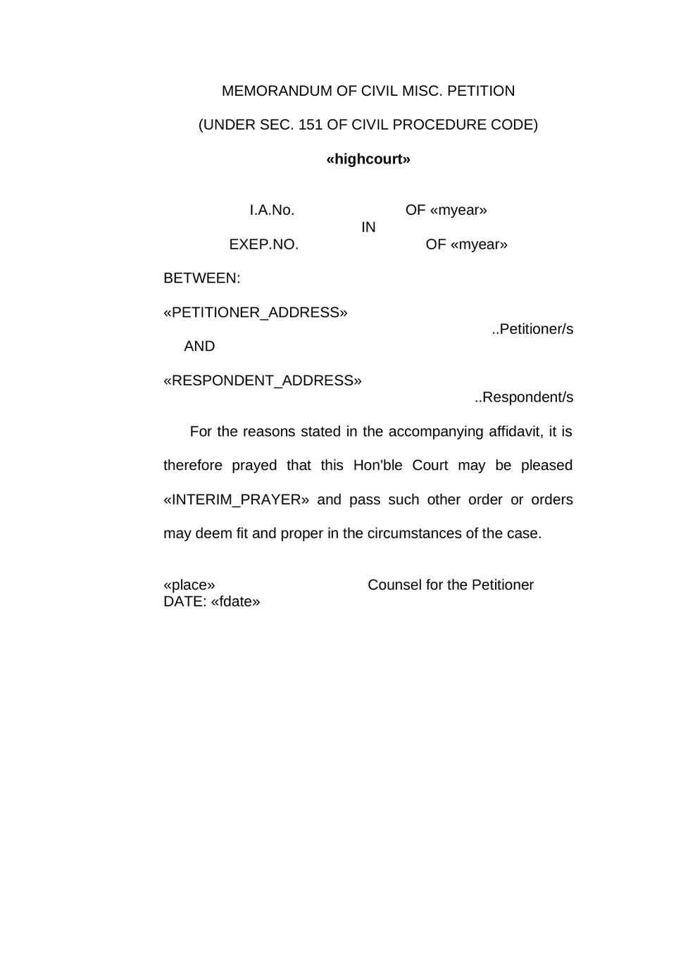 Execution Petition In High Court preview page 15