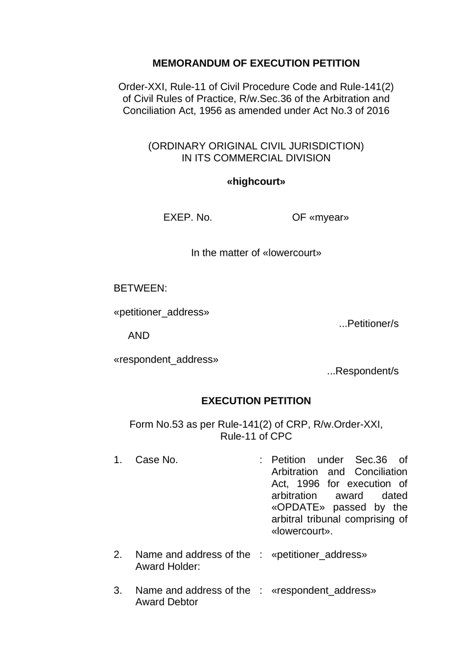 Execution Petition In High Court preview page 4