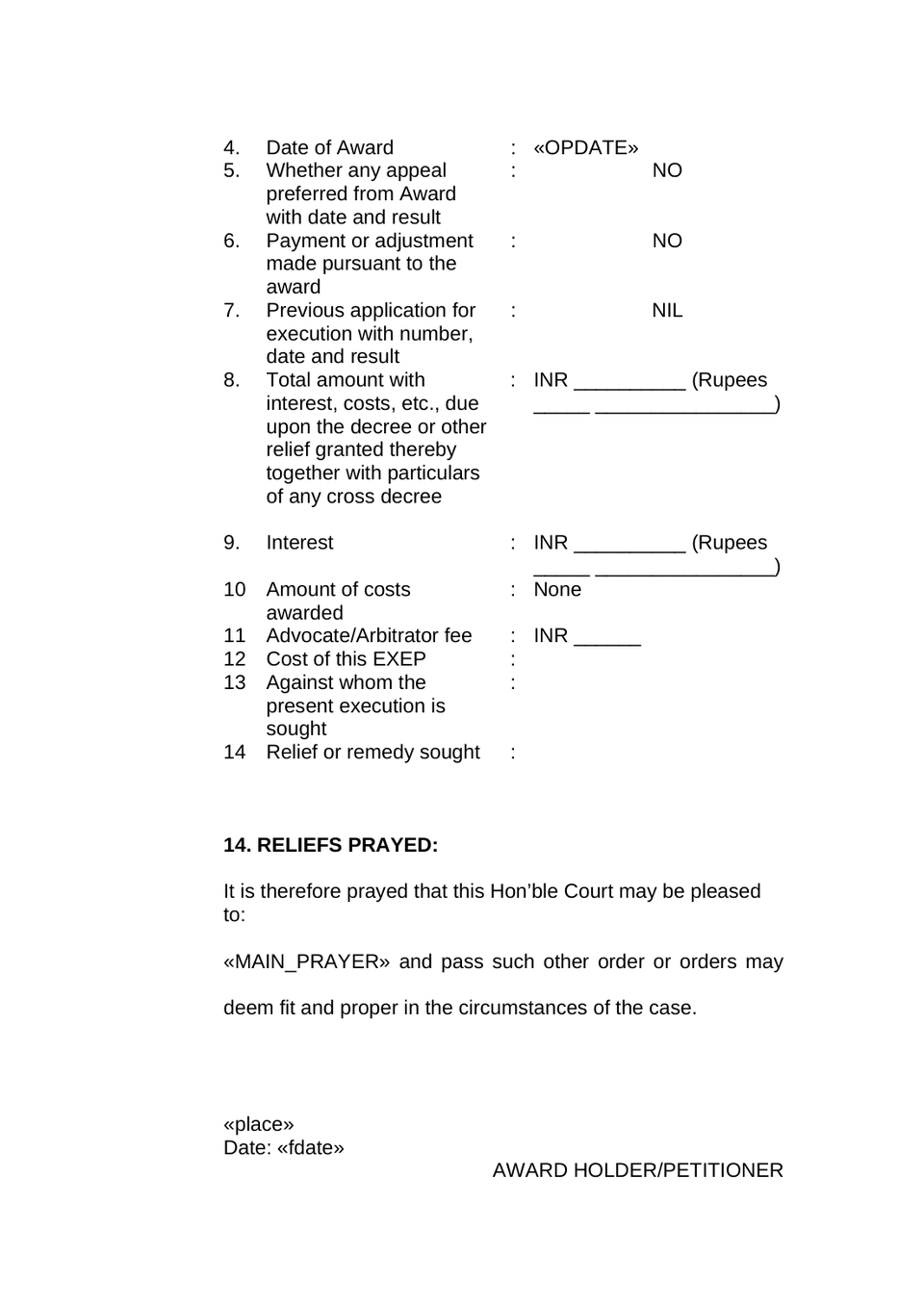 Execution Petition In High Court preview page 5