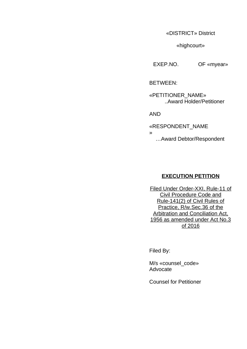 Execution Petition In High Court preview page 7