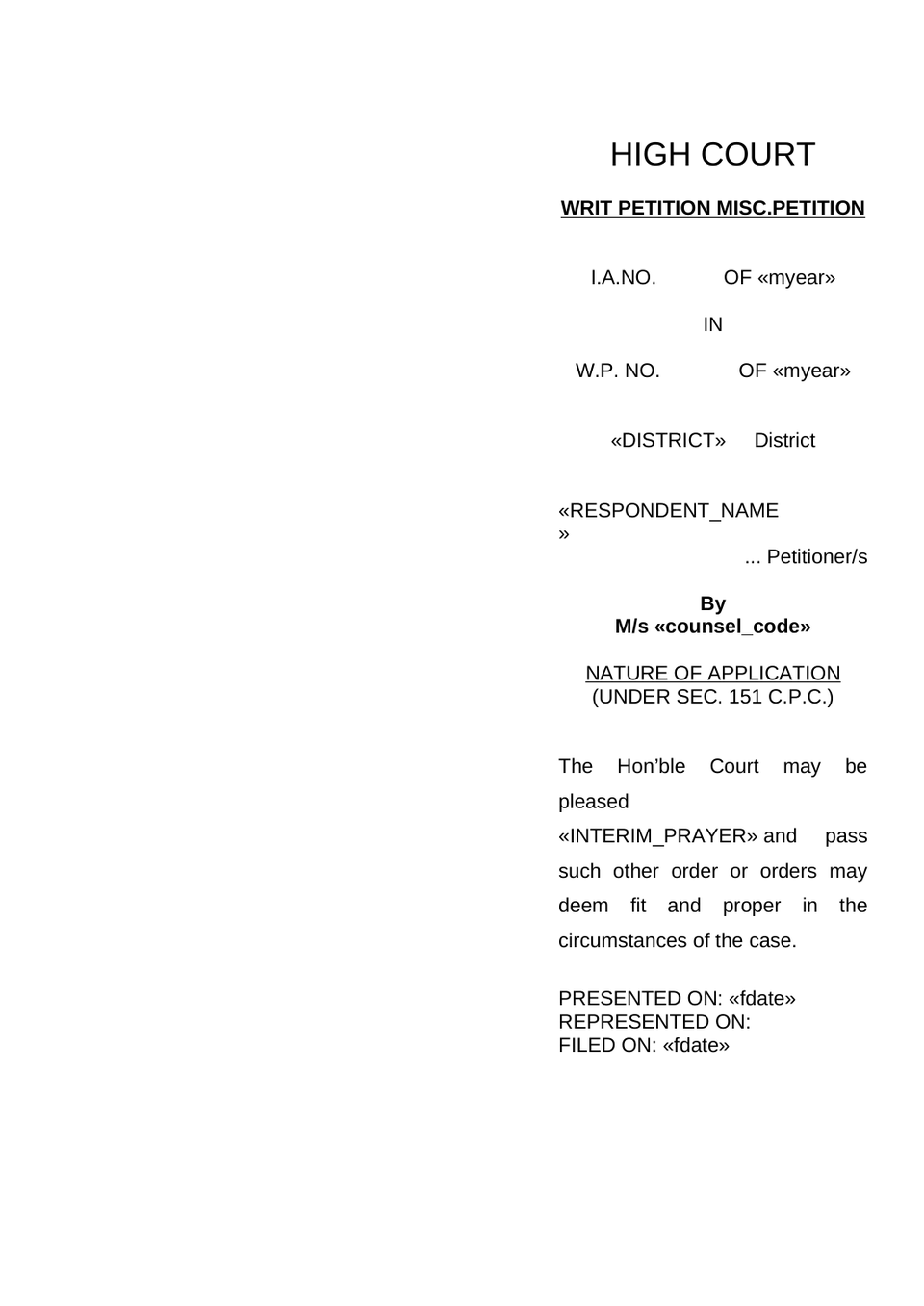Expedite Petition In High Court preview page 5