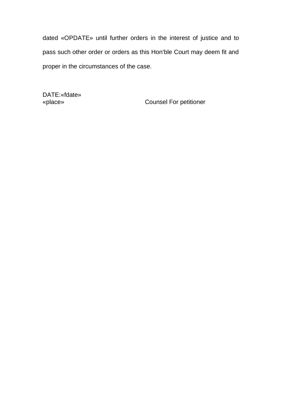 Extension Petition In High Court preview page 2