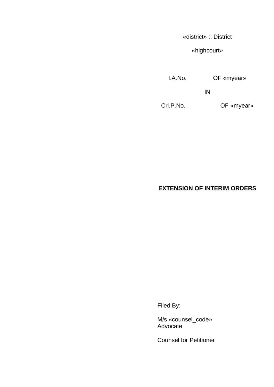 Extension Petition In High Court preview page 3