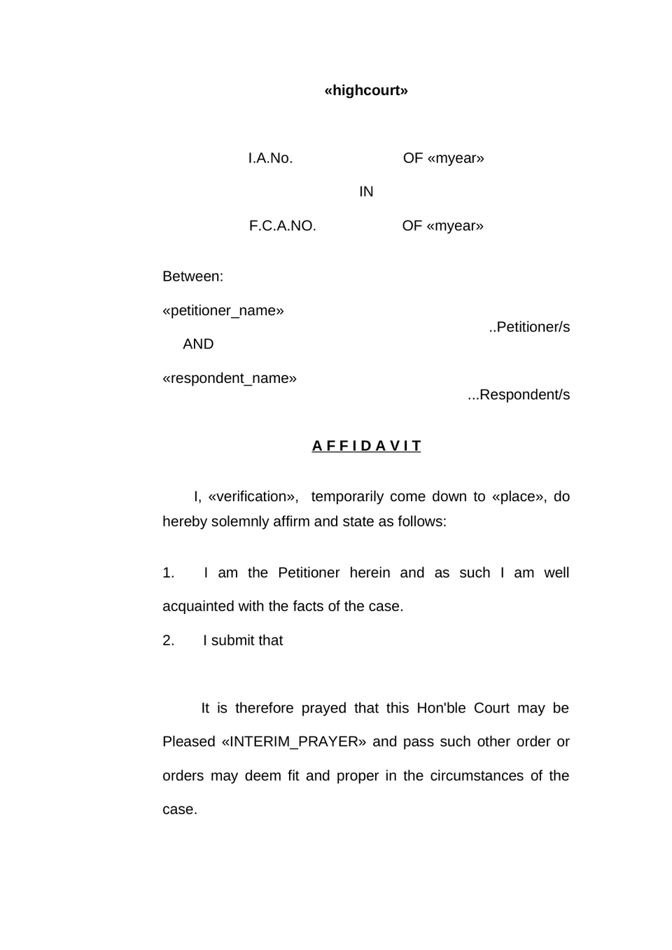 Family Court Appeal Petition preview page 13