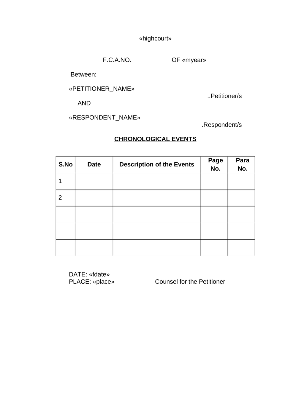 Family Court Appeal Petition preview page 3