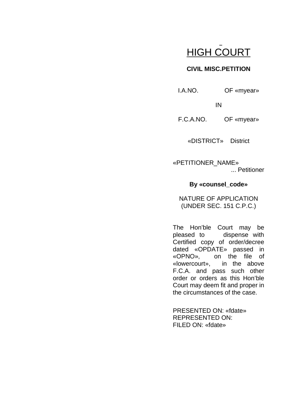 Family Court Appeal Petition preview page 25