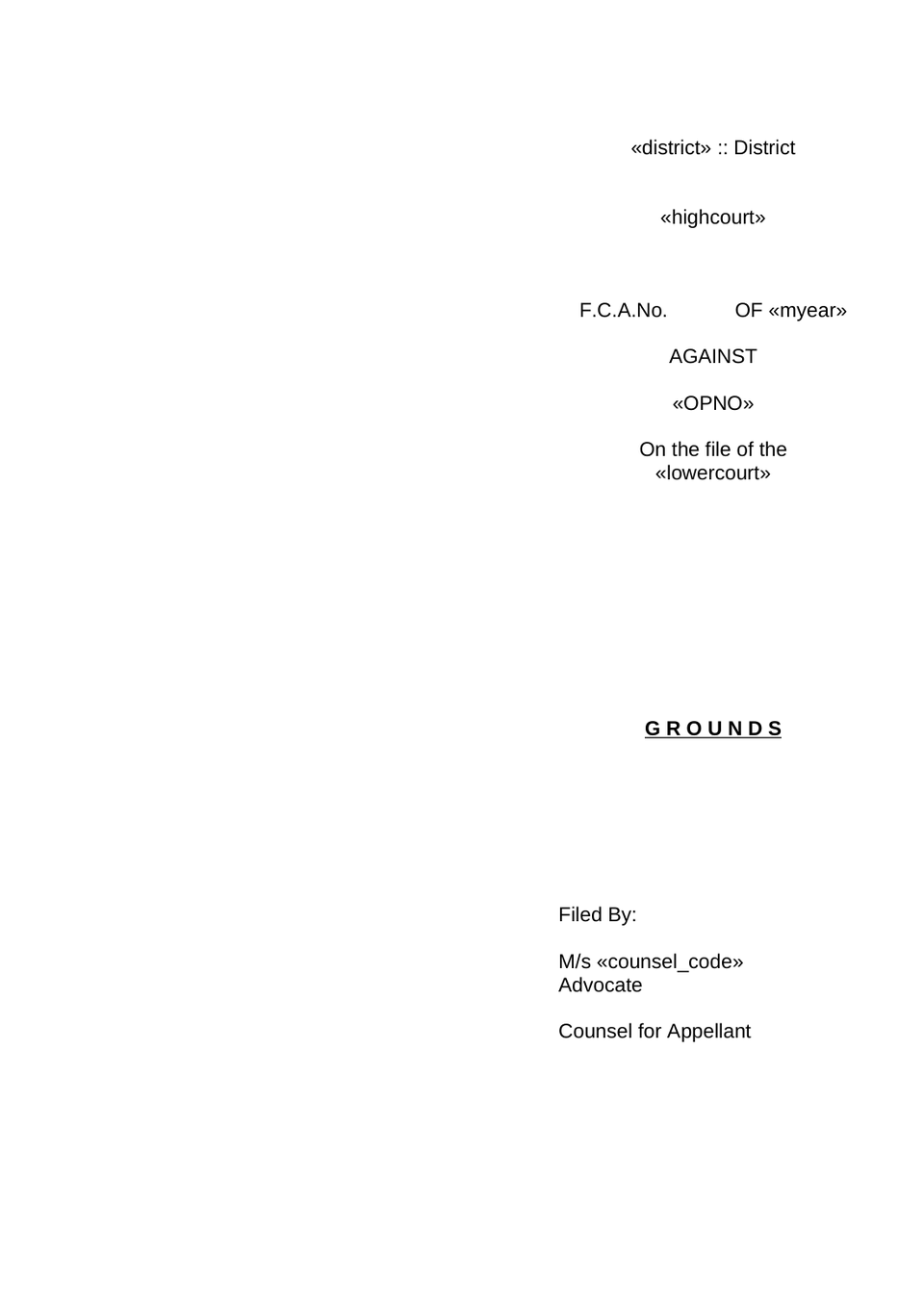 Family Court Appeal Petition preview page 7
