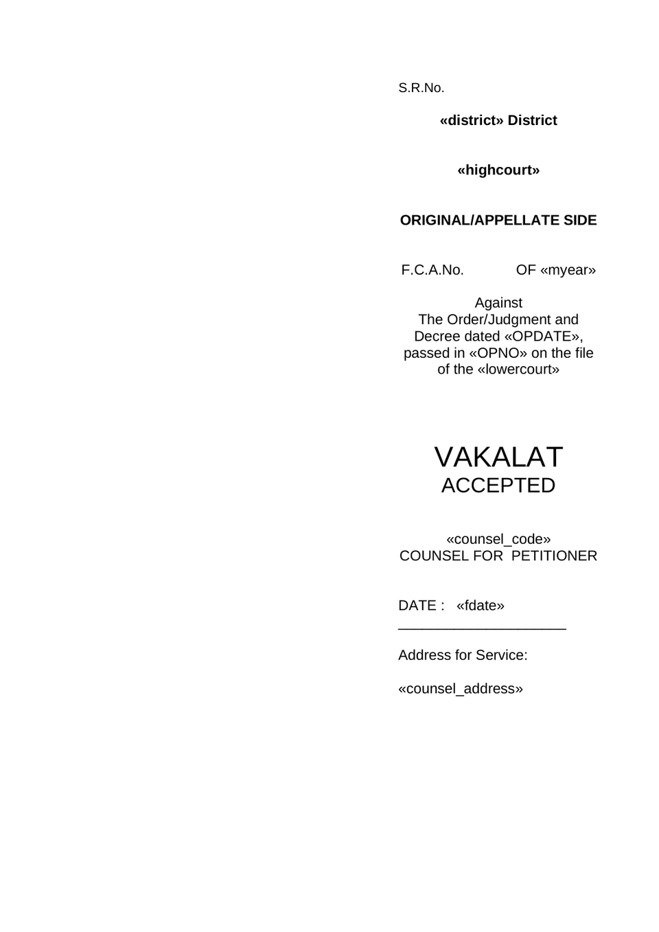 Family Court Appeal Petition preview page 9