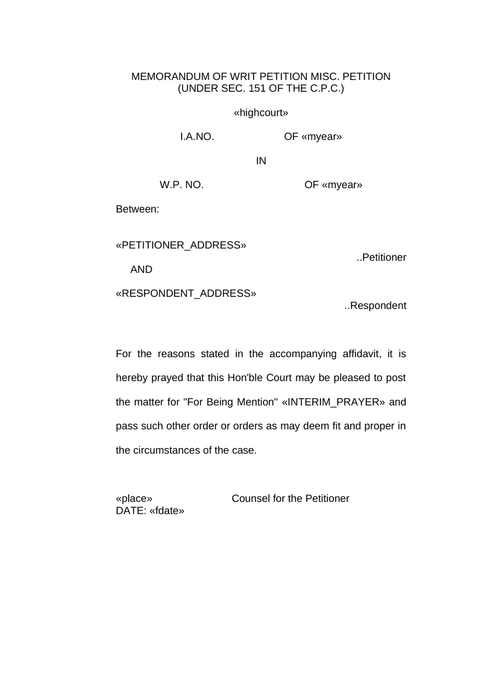 For Being Petition preview page 3