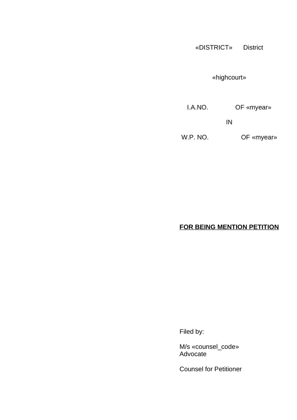For Being Petition preview page 4