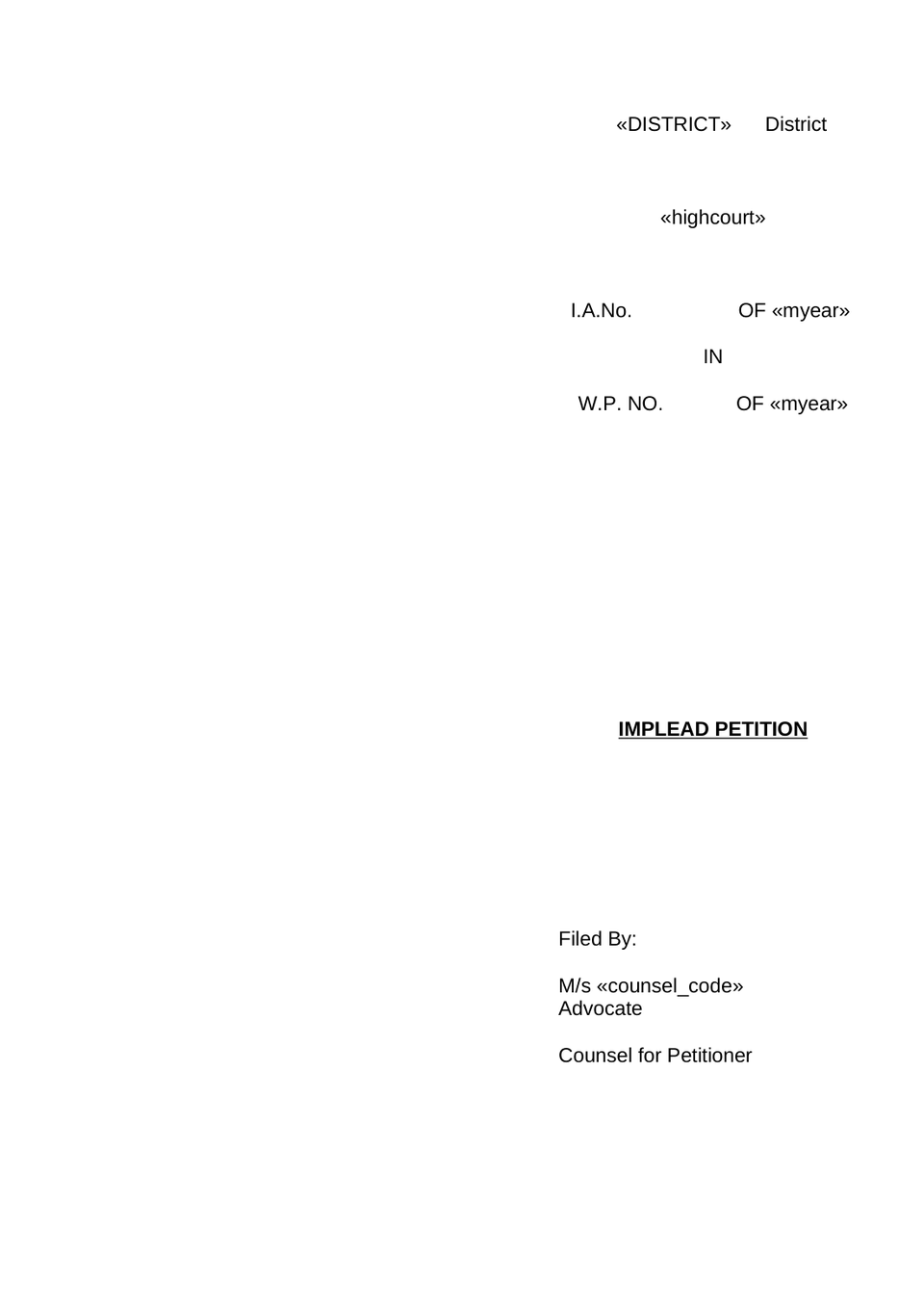 Implead Petition In High Court preview page 5