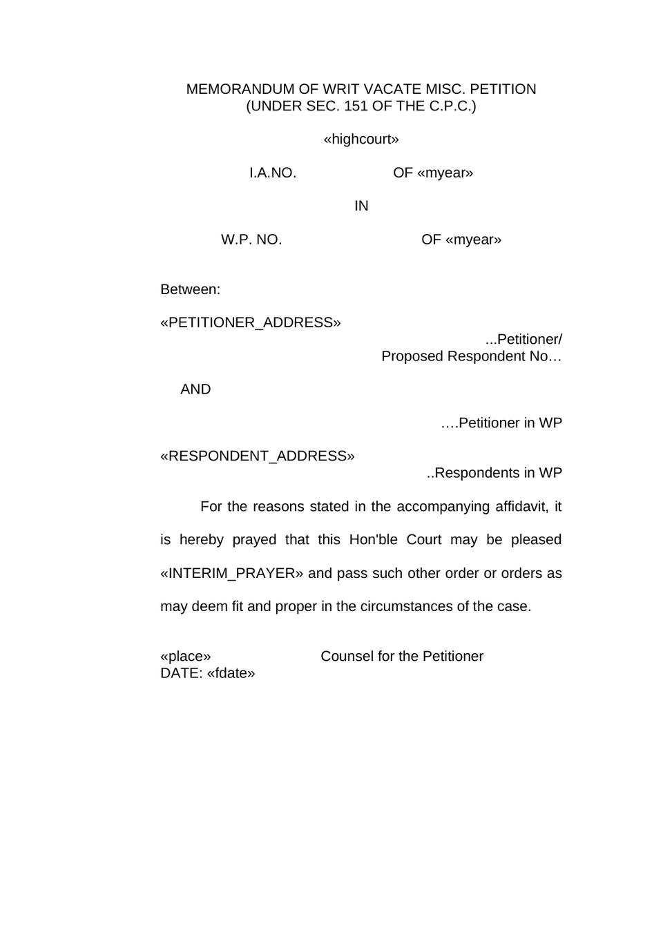 Implead Petition In High Court preview page 6