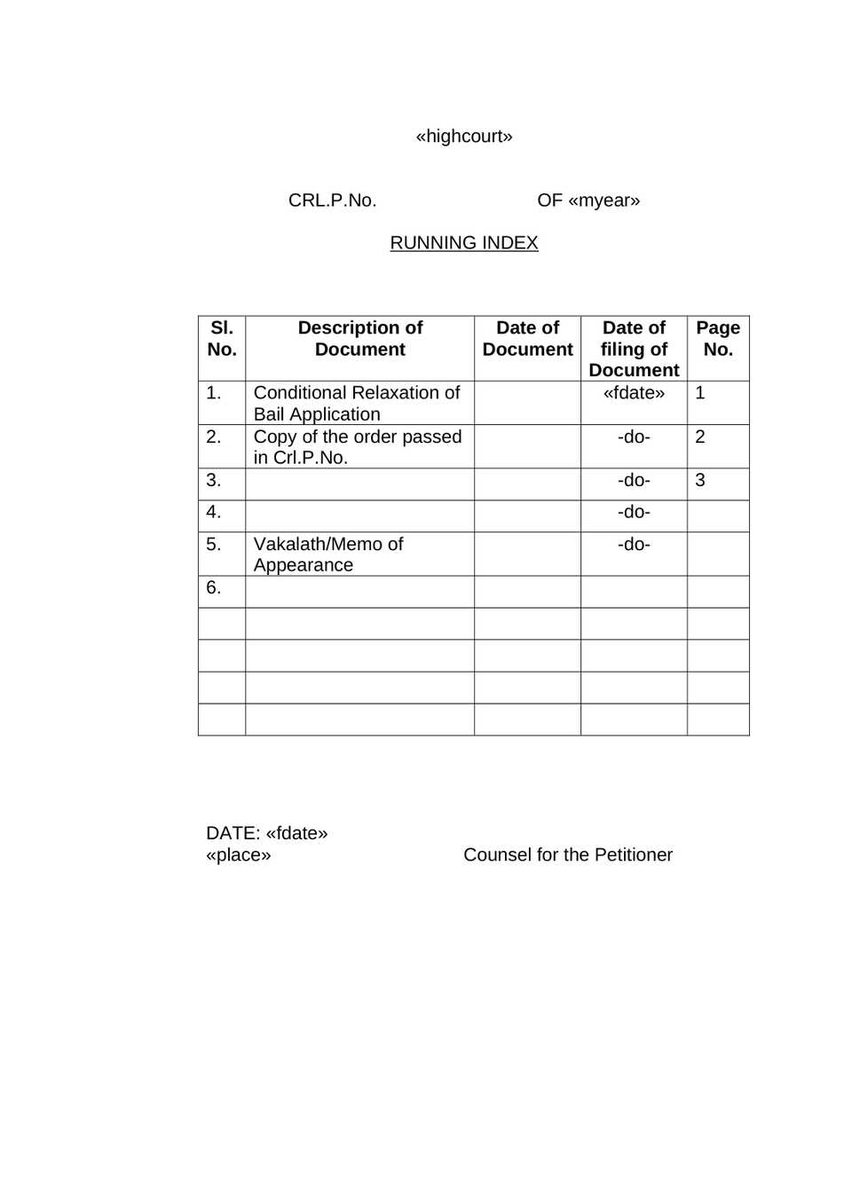 Memorandum Of Criminal Petition Relax Bail preview page 5
