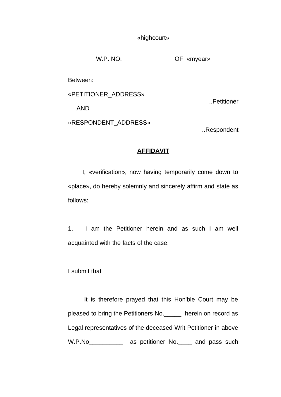 Memorandum Of Writ Petition Misc Petition Petitioner preview page 2