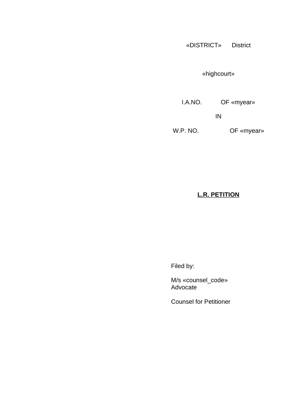 Memorandum Of Writ Petition Misc Petition Petitioner preview page 5