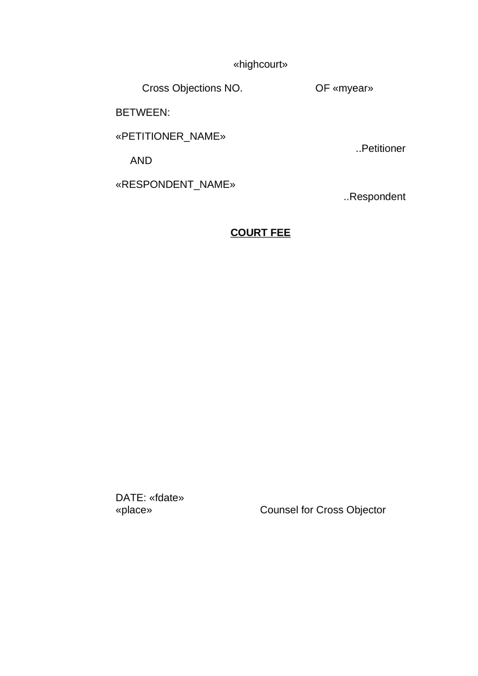 Petition Under Order 41 Rule 22 Of Cpc Cross-Objection Petition preview page 2