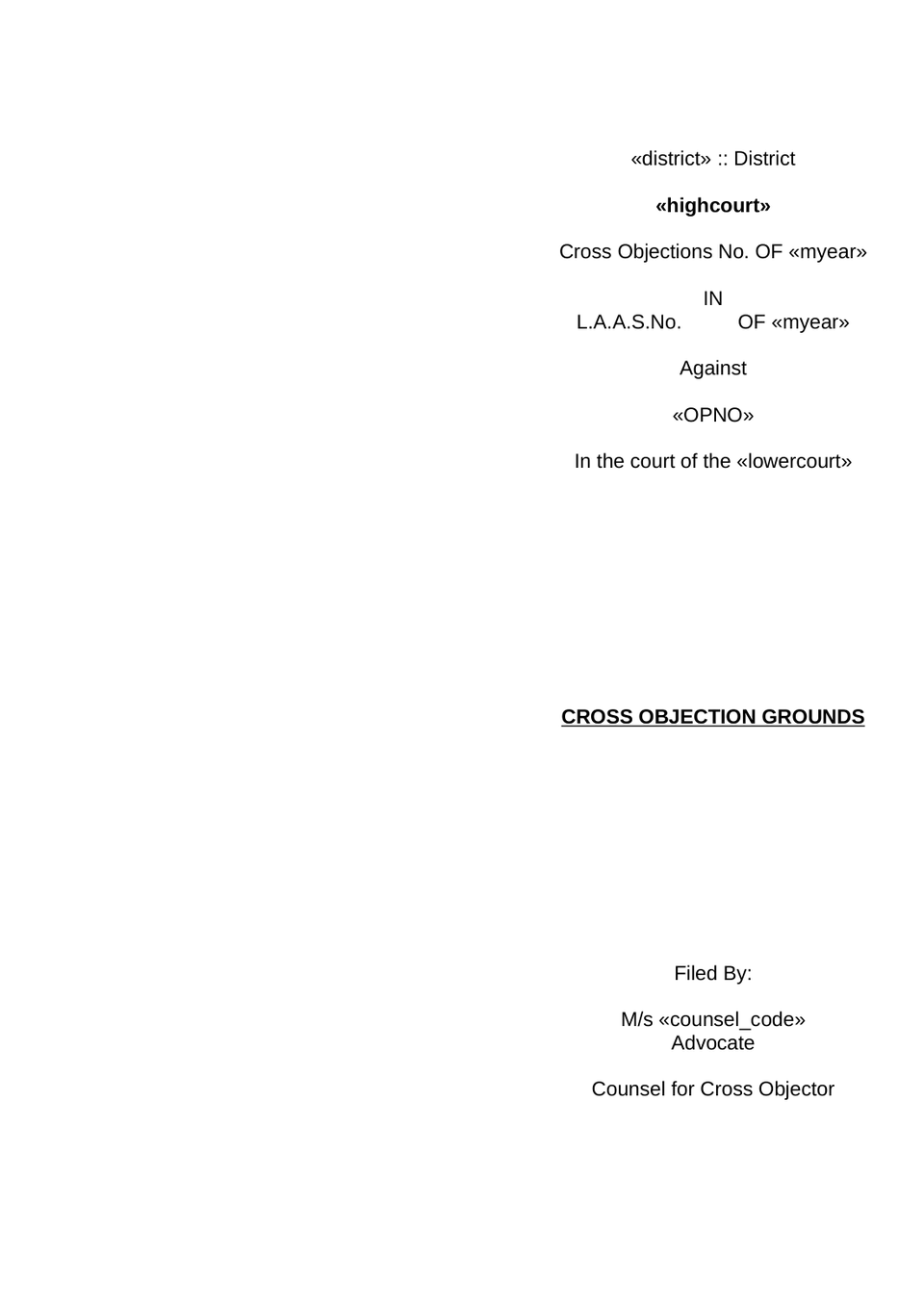 Petition Under Order 41 Rule 22 Of Cpc Cross-Objection Petition preview page 6
